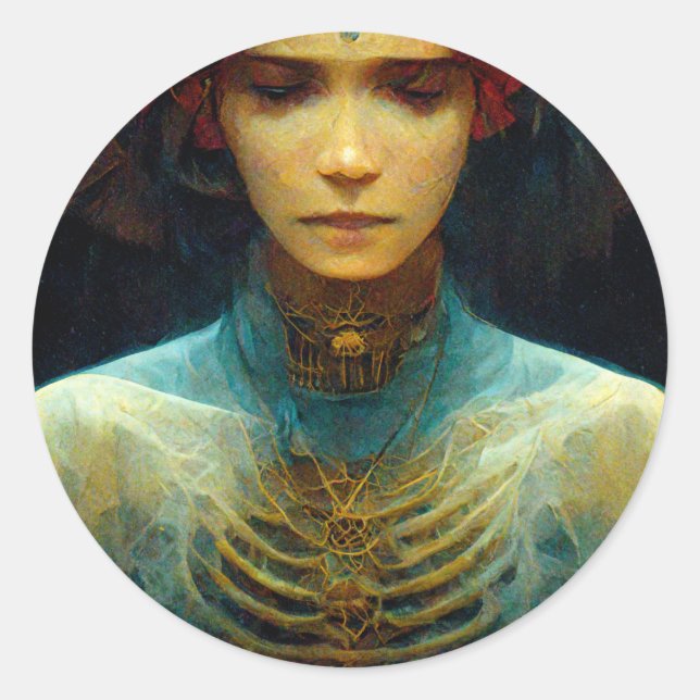 Inner View Fantasy Sci-Fi Classic Round Sticker (Front)