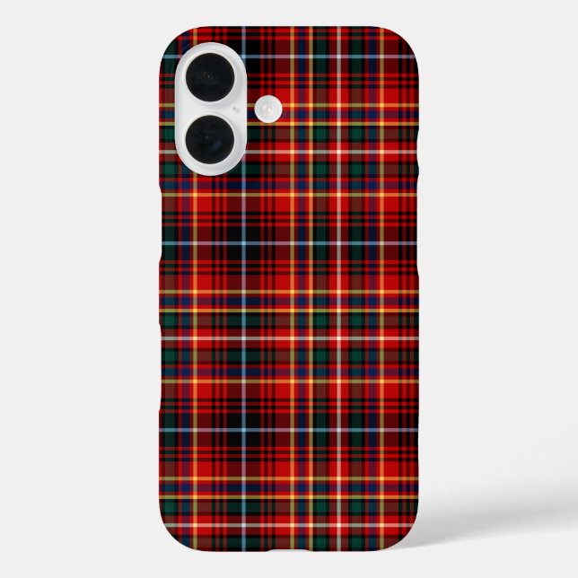 Innes Clan Bright Red Tartan Case-Mate iPhone Case (Back)
