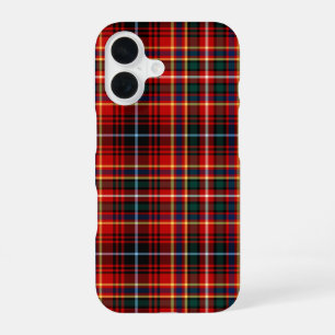 Innes Clan Bright Red Tartan iPhone 16 Case