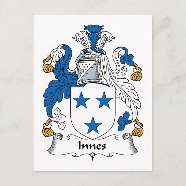Innes Family Crest Postcard (Front)