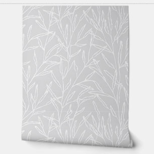 Innocence: Delicate leaf Outline Wallpaper