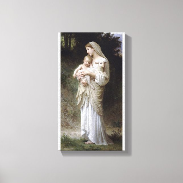 Innocence Madona Baby Lamb bouguereau Canvas Print (Front)