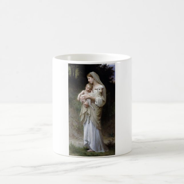 Innocence (Madonna and Child), Bouguereau Coffee Mug (Center)