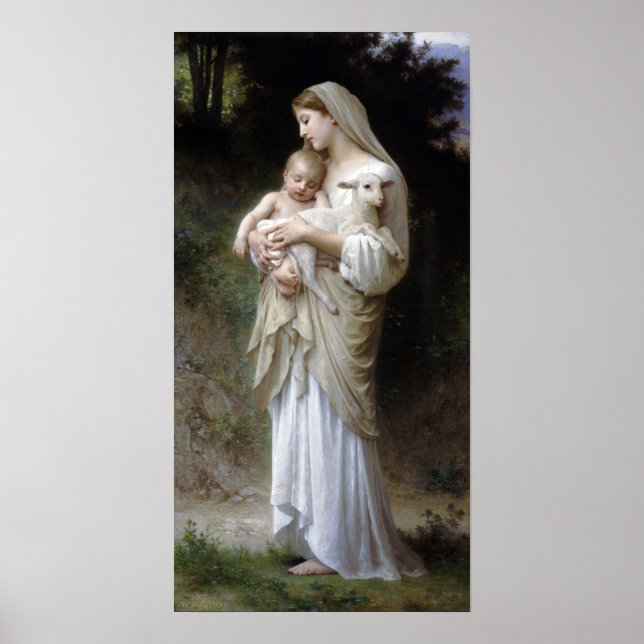 Innocence (Madonna and Child), Bouguereau Poster (Front)