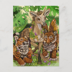 'Innocence of the new' unicorn   Postcard