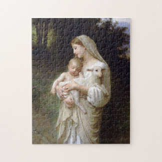 “Innocence” painting of baby Jesus and Mary Jigsaw Puzzle