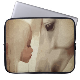Innocent Bond – Child and Horse Art Laptop Sleeve