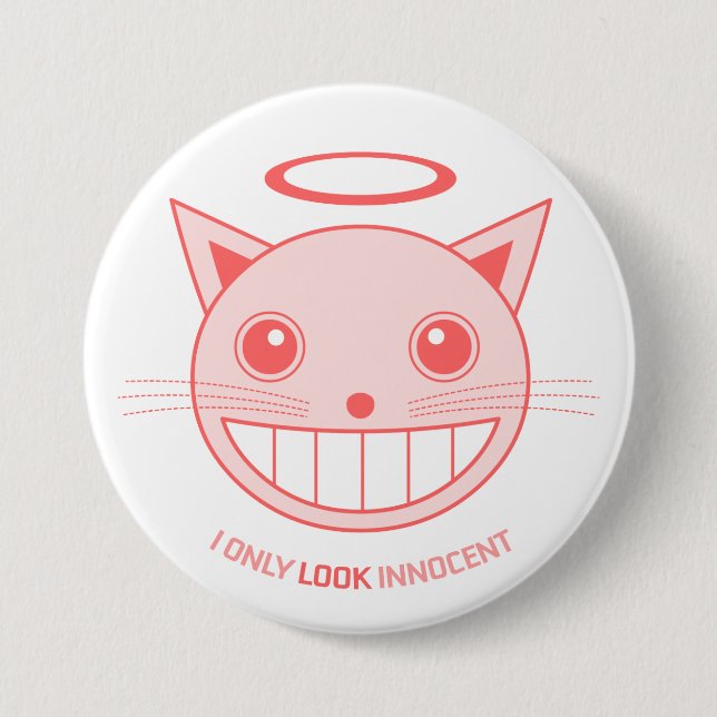 Innocent Cat button (Front)