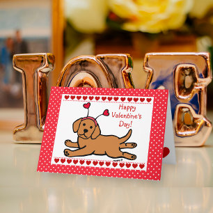 Innocent Fox Red Labrador Puppy Valentine Holiday Card