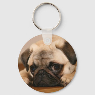" Innocent " Pug Keychain