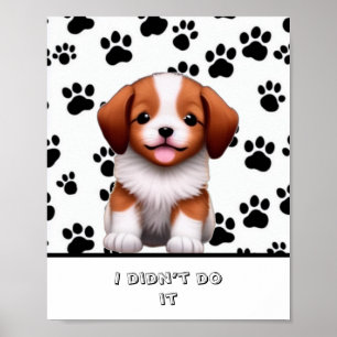 Innocent puppy poster