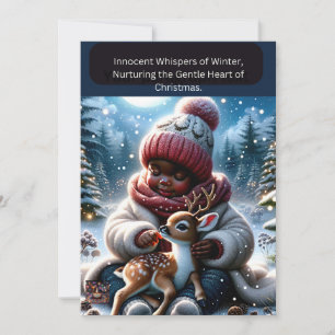 Innocent Whispers of Winter, Nurturing the Gentle  Holiday Card