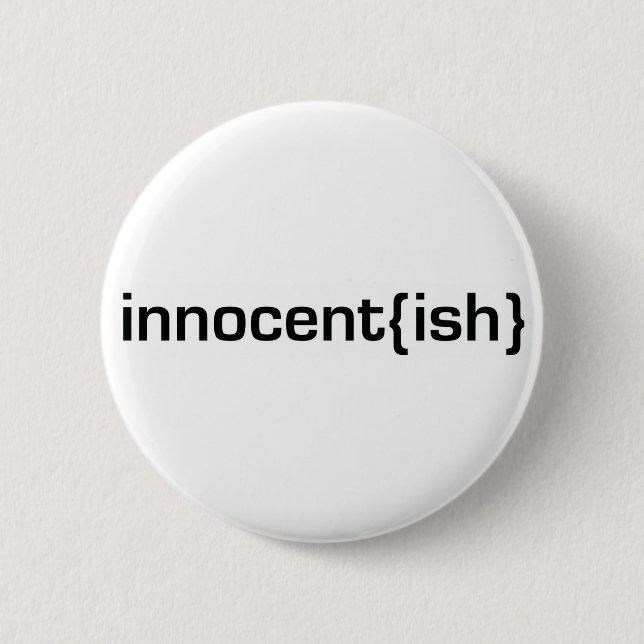 innocentish 2 inch round button (Front)