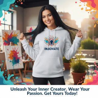 Innovate Lightbulb Color Splash Art  Hoodie