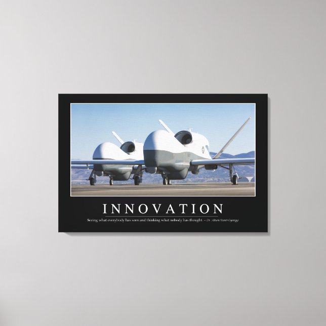 Innovation: Inspirational Quote 2 Canvas Print (Front)