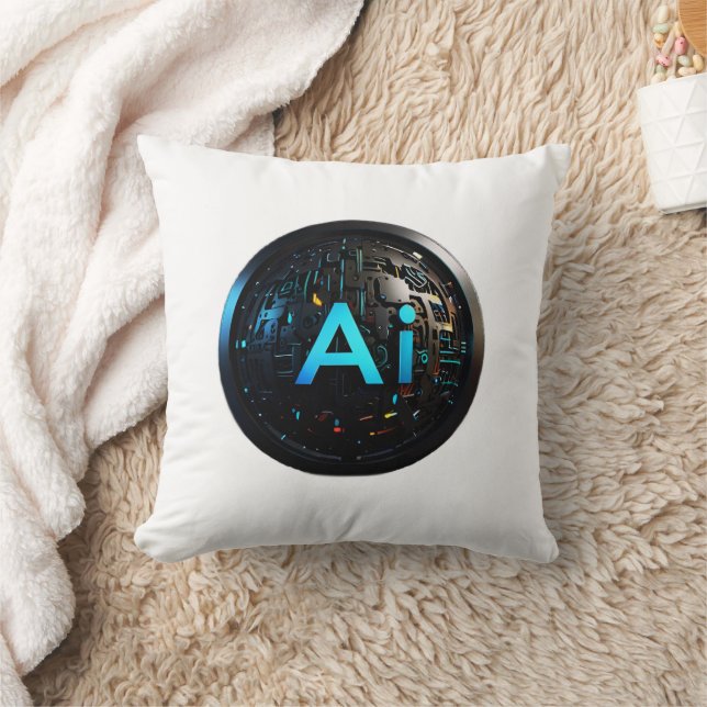 "Innovative AI Vision" Throw Pillow (Blanket)
