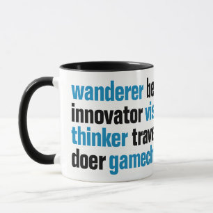 Innovator Gamechanger Visionary Dreamer Tag Cloud Mug