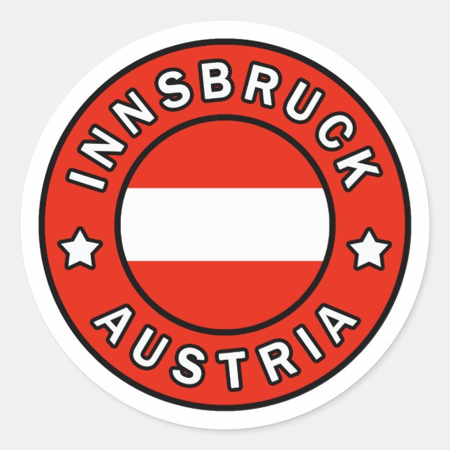 Innsbruck Austria Classic Round Sticker (Front)