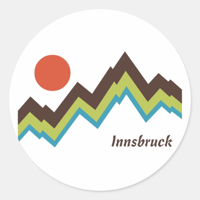 Innsbruck Austria Classic Round Sticker (Front)