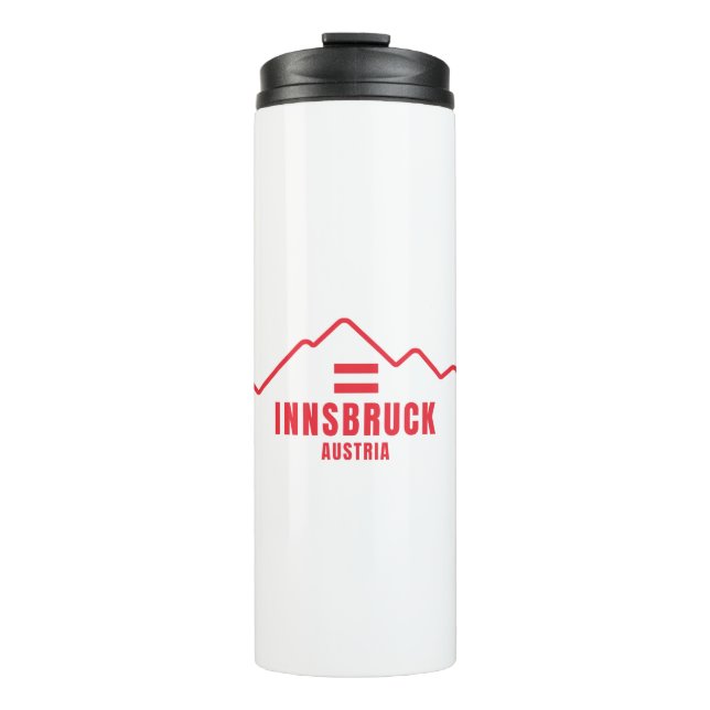 Innsbruck Austria Flag Mountain Thermal Tumbler (Front)