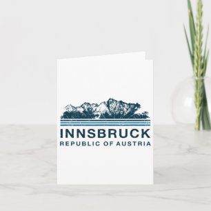 Innsbruck Austria Mountains Austrian Skiing Vintag Card