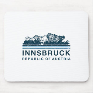 Innsbruck Austria Mountains Austrian Skiing Vintag Mouse Pad