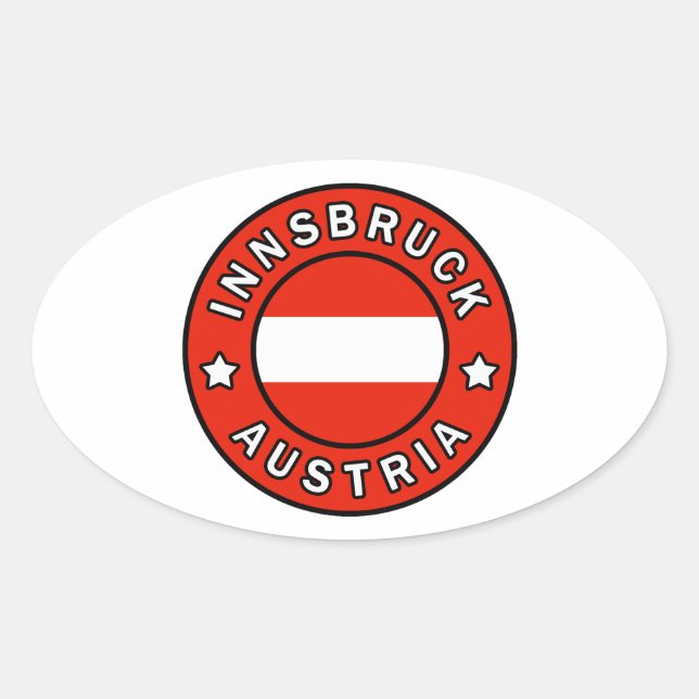 Innsbruck Austria Oval Sticker (Front)