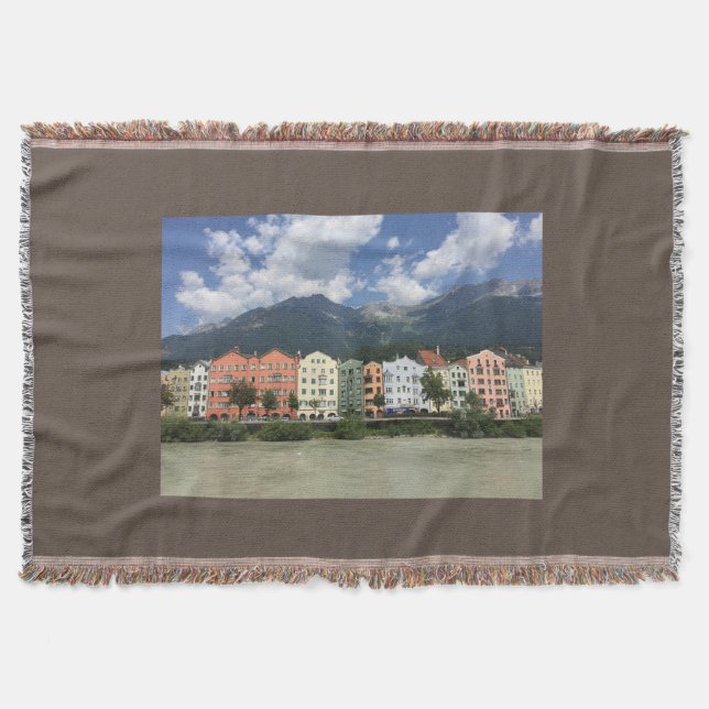 Innsbruck, city in the Alps  Throw Blanket (Front)