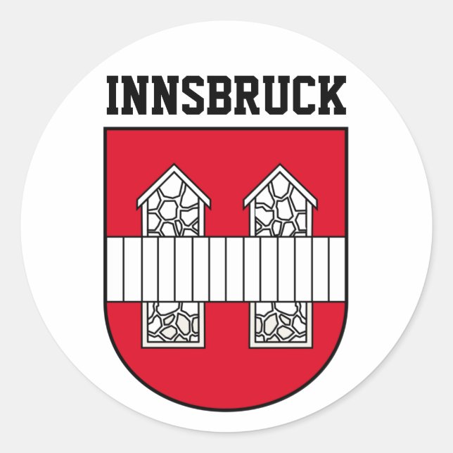 Innsbruck coat of arms - AUSTRIA Classic Round Sticker (Front)
