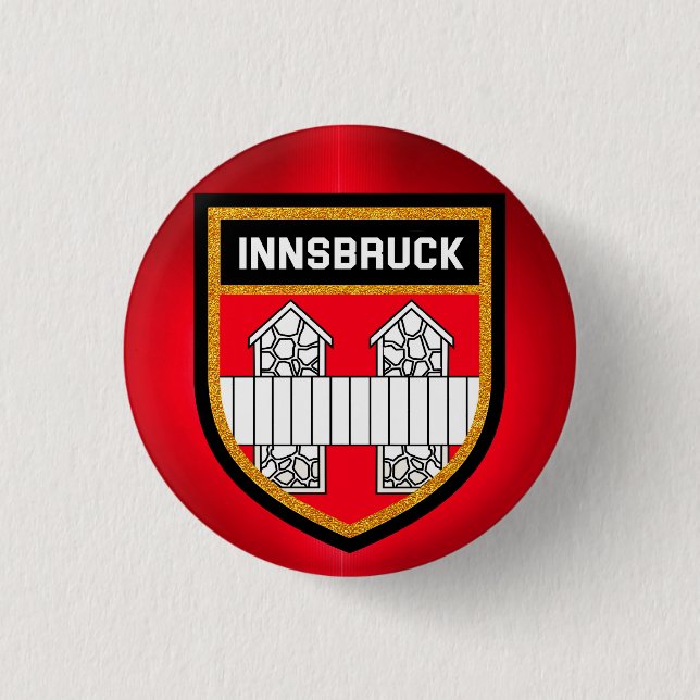 Innsbruck Flag 1 Inch Round Button (Front)
