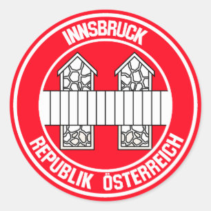 Innsbruck Round Emblem Classic Round Sticker