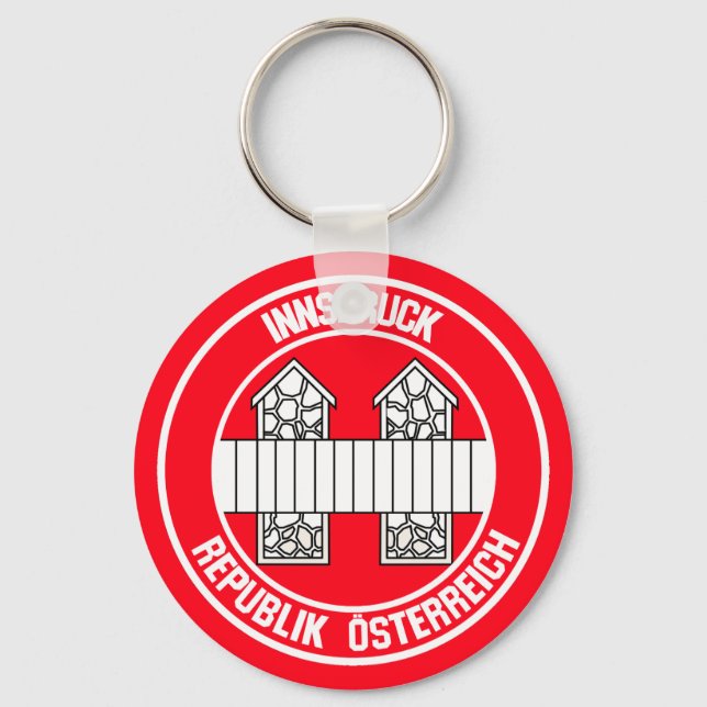 Innsbruck Round Emblem Keychain (Front)