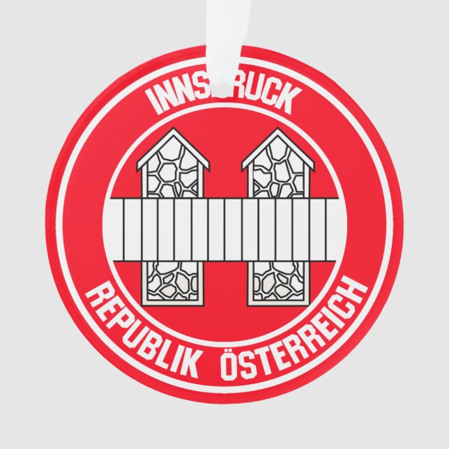 Innsbruck Round Emblem Ornament (Front)