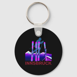 Innsbruck Skiing And Snowboarding Retro 90s Innsbr Keychain