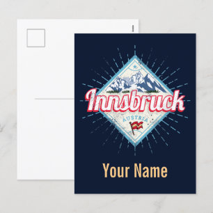 Innsbruck Tyrol Austria Retro Alps Vintage Holiday Postcard