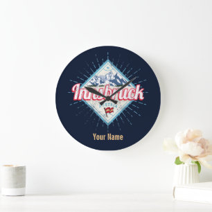Innsbruck Tyrol Austria Retro Alps Vintage Large Clock