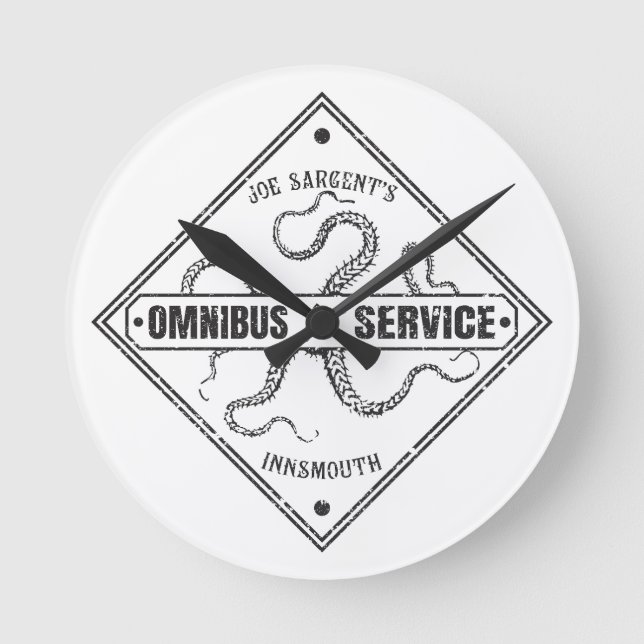 Innsmouth Bus Service Joe Sargent Round Clock (Front)