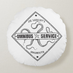 Innsmouth Bus Service Joe Sargent Round Pillow