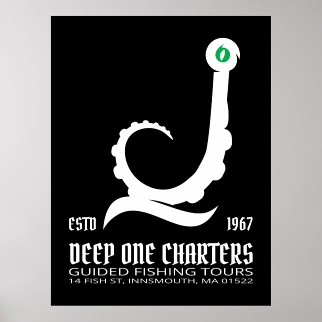 Innsmouth Fishing Tours Cthulhu Lovecraft Poster (Front)