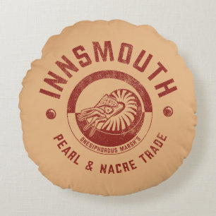 Innsmouth Marsh's Pearl Trade Lovecraft Round Pillow