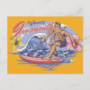 Innsmouth Surfing Lovecraft Postcard
