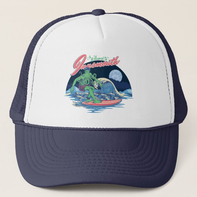 Innsmouth Surfing Lovecraft Trucker Hat (Front)