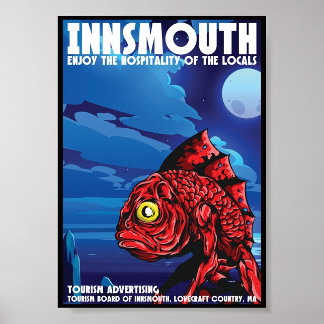 Innsmouth Vintage Travel Poster Lovecraft (Front)