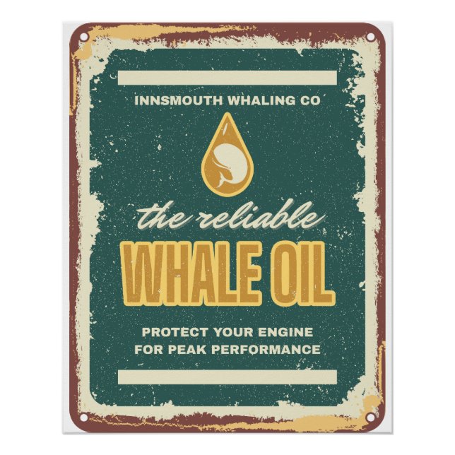 Innsmouth Whale Oil Lovecraft Poster (Front)