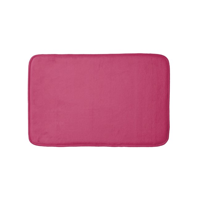 Innuendo Dark Pink, Solid Colour Rose Pink Bath Mat (Front)