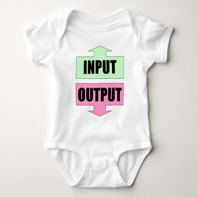 Input_Output_Green_Pink Baby Bodysuit (Front)