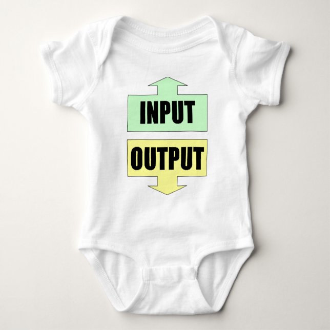 Input_Output_Green_Yellow Baby Bodysuit (Front)