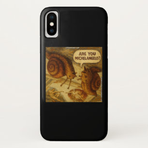 Inquisitive Snail & Michelangelo Parody Cartoon  Case-Mate iPhone Case