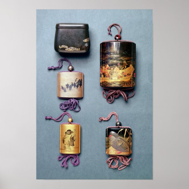 Inro and tobacco pouch poster (Front)