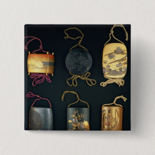 Inro Cases, 19th century 2 Inch Square Button